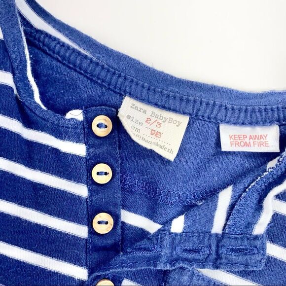 Zara boys striped button down tee 2/3 - Picture 3 of 6